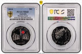2014 50C Western Front Colorized MS68