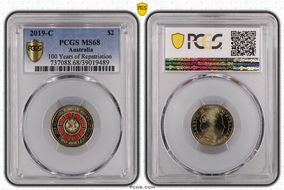 2019-C $2 100 Years of Repatriation Colorized MS68