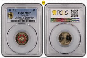 2019-C $2 100 Years of Repatriation Colorized MS69