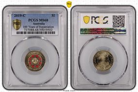 2019-C $2 100 Years of Repatriation Colorized MS68