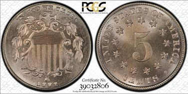 1883/2 5C Overdate FS-304 MS66