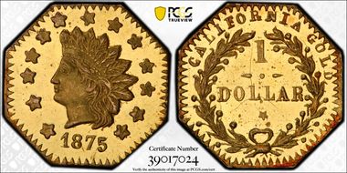 1875 G$1 BG-1126 MS64PL