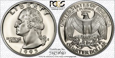 1995-S 25C Silver PR70DCAM