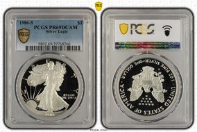 1986-S $1 Silver Eagle PR69DCAM