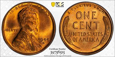 1944-D 1C OMM, FS-512 MS66+ RD