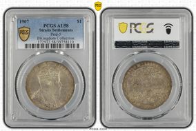 1907 $1 Prid-5 AU58