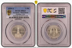 1934-A 2 Mk Potsdam J-355 MS64