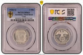 1936-G 2 Mk J-366 MS63