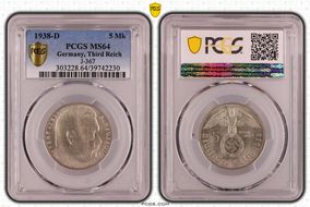 1938-D 5 Mk J-367 MS64