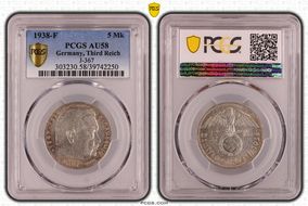 1938-F 5 Mk J-367 AU58