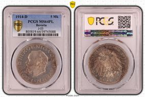 1914-D 5 Mk J-53 MS64PL