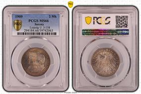 1909 2 Mk Leipzig U. J-138 MS66