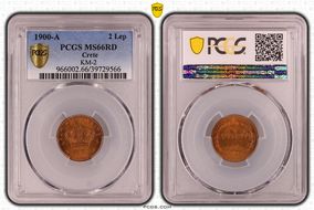 1900-A 2 Lep KM-2 MS66RD