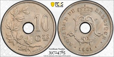 1901 10C KM-48 Monogram MS65