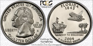 2004-S 25C Florida PR70DCAM