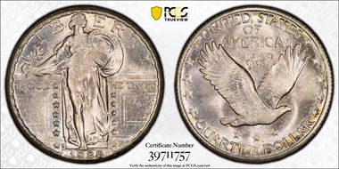 1928-S 25C Inverted MM, FS-501 MS66+