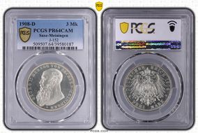 1908-D 3 Mk J-152 PR64CAM