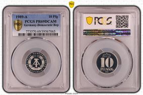 1989-A 10 Pfg PR69DCAM