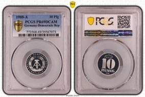 1988-A 10 Pfg PR69DCAM