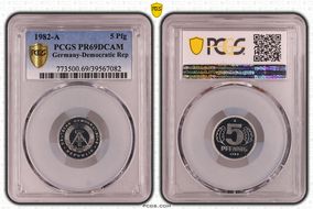 1982-A 5 Pfg PR69DCAM