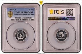 1987-A 5 Pfg PR69DCAM