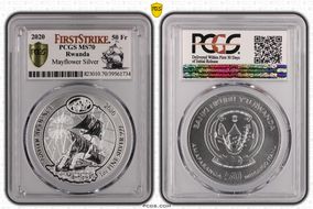 2020 50 Fr Mayflower Silver MS70