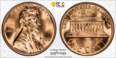 1970-S 1C Large Date MS65RD