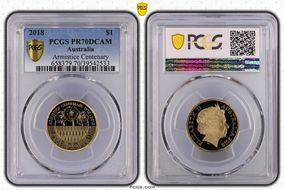 2018 $1 Armistice Centenary PR70DCAM