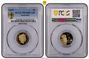 2018 $2 30th Anniversary Designed by Ian Rank-Broadley Effigy PR70DCAM