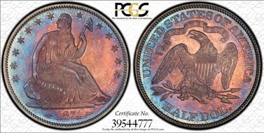 1874 50C Arrows PR66+