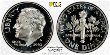 2002-S 10C Silver PR69DCAM