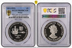 1993 £2 40th Ann of Coronation PR69DCAM