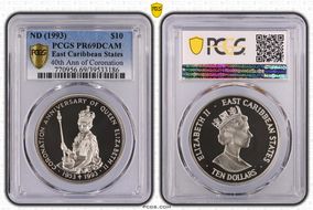 ND (1993) $10 40th Ann of Coronation PR69DCAM
