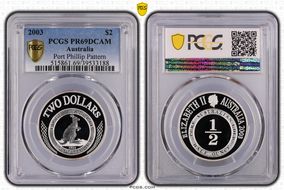 2003 $2 Port Phillip Pattern PR69DCAM