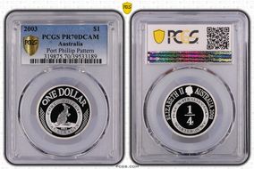 2003 $1 Port Phillip Pattern PR70DCAM