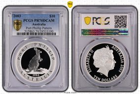 2003 $10 Port Phillip Pattern PR70DCAM