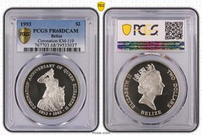 1993 $2 Coronation KM-119 PR68DCAM