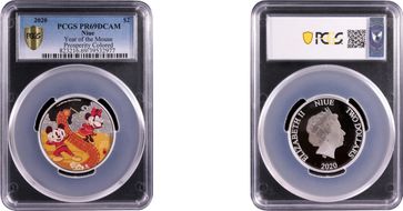 2020 $2 Year of the Mouse Prosperity Colorized PR69DCAM