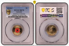 2018-C $2 Armistice Centenary Colorized MS70
