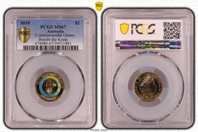 2018 $2 Commonwealth Games Borobi the Koala MS67