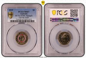 2019 $2 60 Yrs of Mr. Squiggle Gus the Snail Colorized MS67