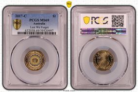 2017-C $2 Lest We Forget Colorized MS69