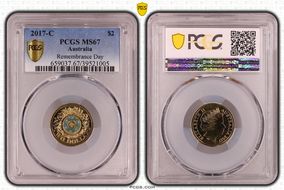 2017-C $2 Remembrance Day Colorized MS67