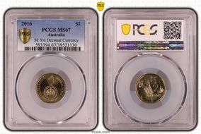 2016 $2 50 Yrs Decimal Currency MS67