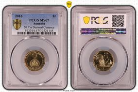 2016 $2 50 Yrs Decimal Currency MS67