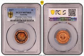 2017 2C Planetary Coins Venus Colorized MS70RD