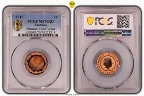2017 2C Planetary Coins Venus Colorized MS70RD
