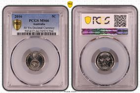 2016 5C 50 Yrs Decimal Currency MS66