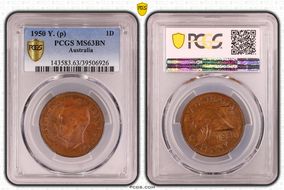 1950 Y. (p) 1D MS63BN