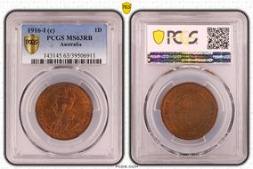 1916-I (c) 1D KM-23 MS63RB